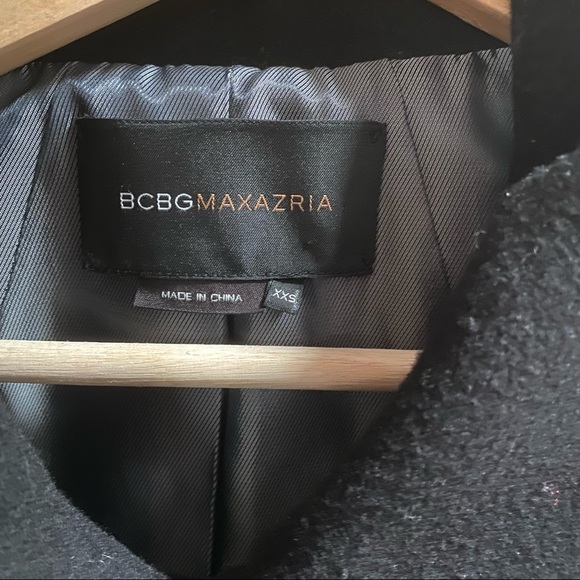 BCBGMaxazria black wool cashmere coat XXS - Picture 5 of 8